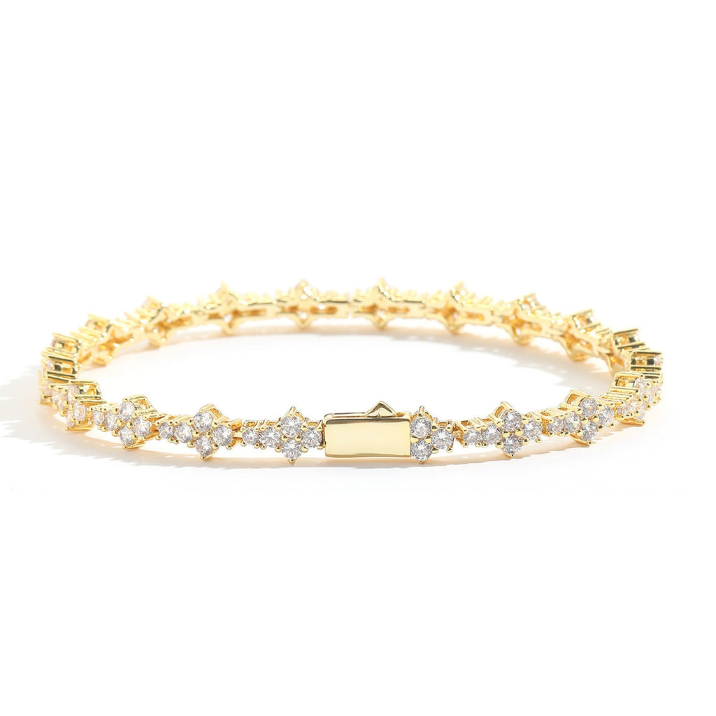 Plum Blossom Tennis Bracelet Necklace