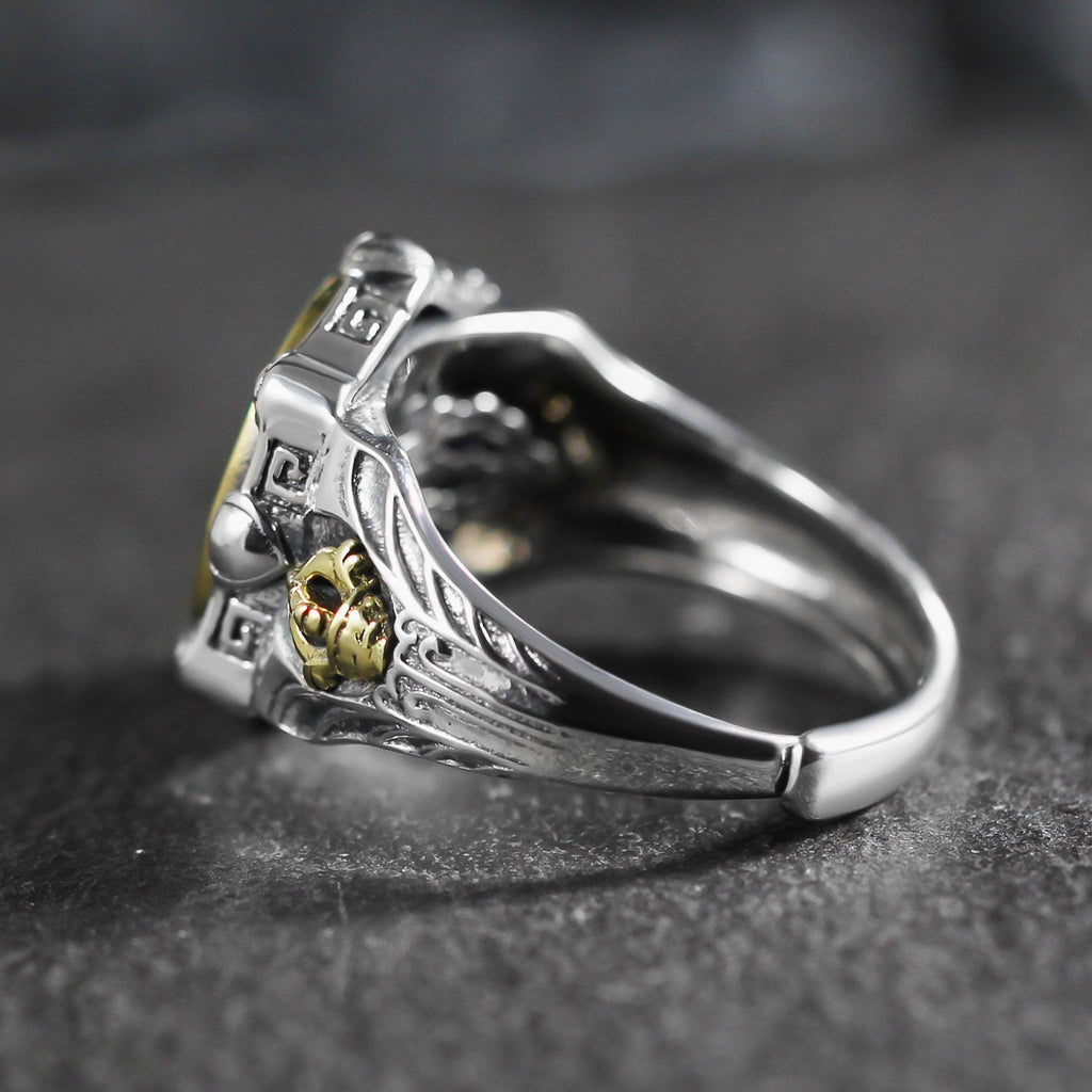 Vajra Oval Turquoise 925 Sterling Silver Ring