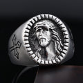 Savior Jesus Stainless Steel Cross Ring