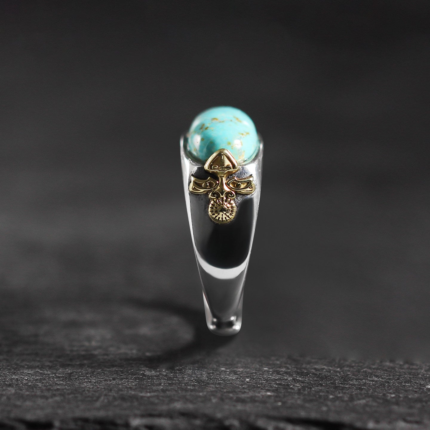 925 Sterling Silver Oval Turquoise Adjustable Band