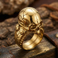 Cracked Skull Stainless Steel Ring