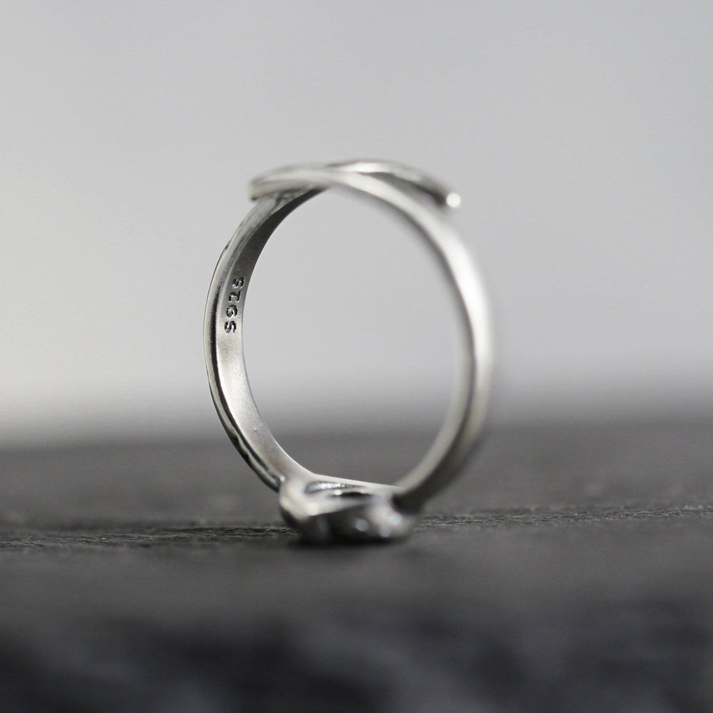 925 Sterling Silver Rock Crack Turquoise Open Ring