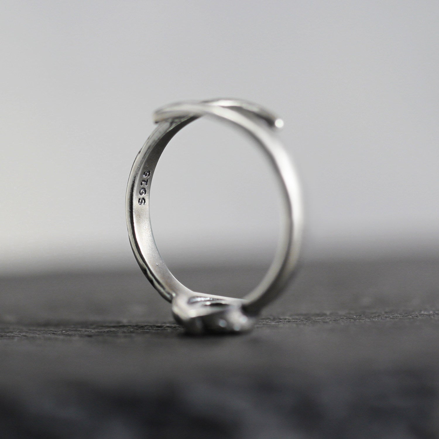 925 Sterling Silver Rock Crack Turquoise Open Ring