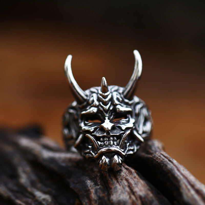 Japanese Hannya Mask Ring
