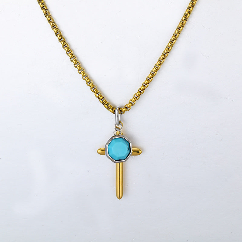 Stone Cross Pendant