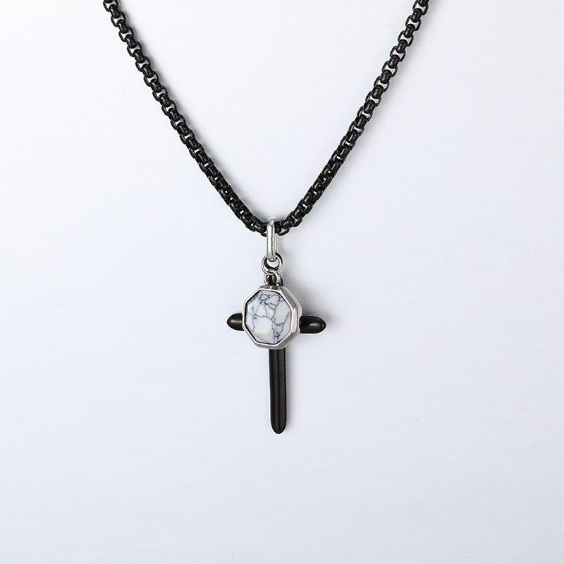 Stone Cross Pendant
