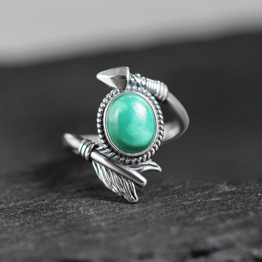 Antiqued Western Arrow Statement 925 Sterling Silver Ring