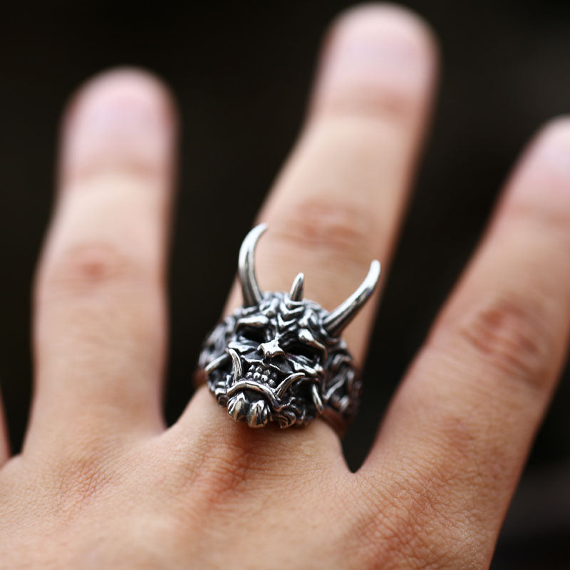 Japanese Hannya Mask Ring