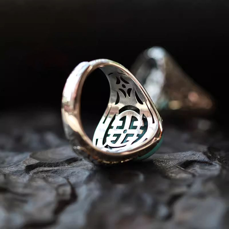 Vintage Natural Turquoise S925 Sterling Silver Ring