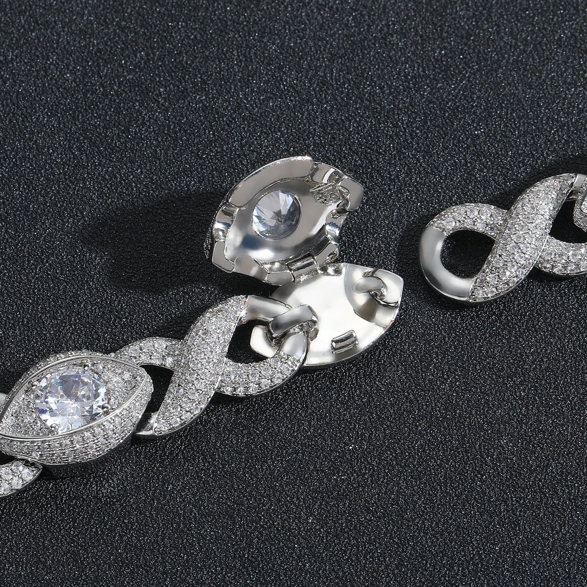 Infinity Eye Figure 8 Diamond Bracelet