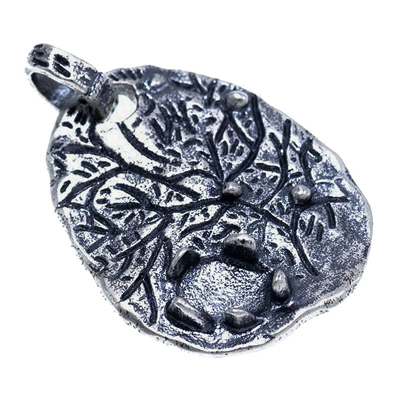 925 Sterling Silver Pendant with Irregular Hammered Turquoise