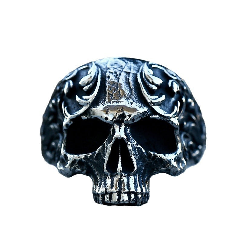 Ornate Gothic Skull Ring