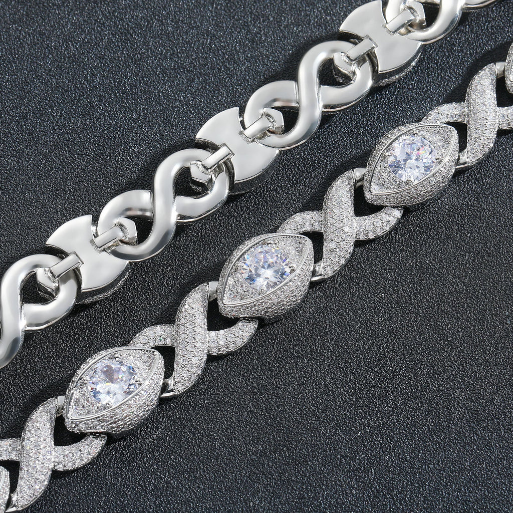Infinity Eye Figure 8 Diamond Bracelet