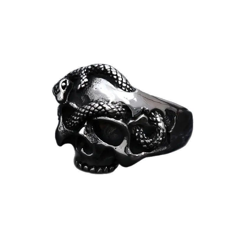 Snake & Skull Gothic Ring