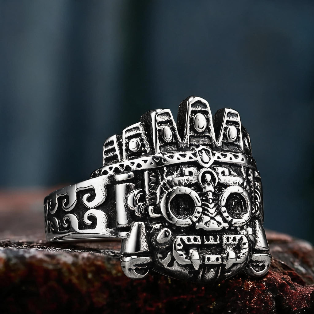 Aztec Totem Deity Ring