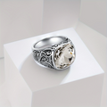 Cushion Cut Gemstone Stainless Steel Ring