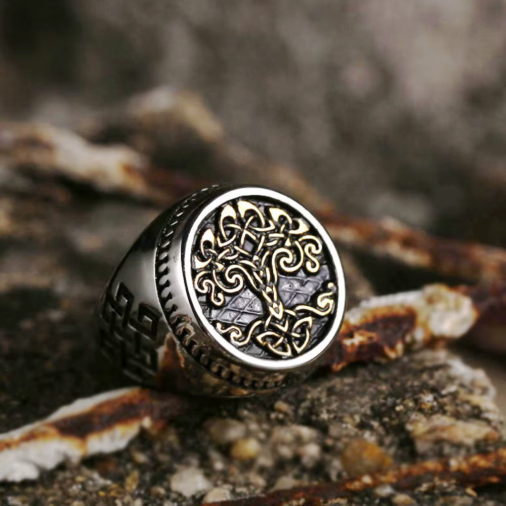 Yggdrasil Celtic Knot Stainless Steel Ring
