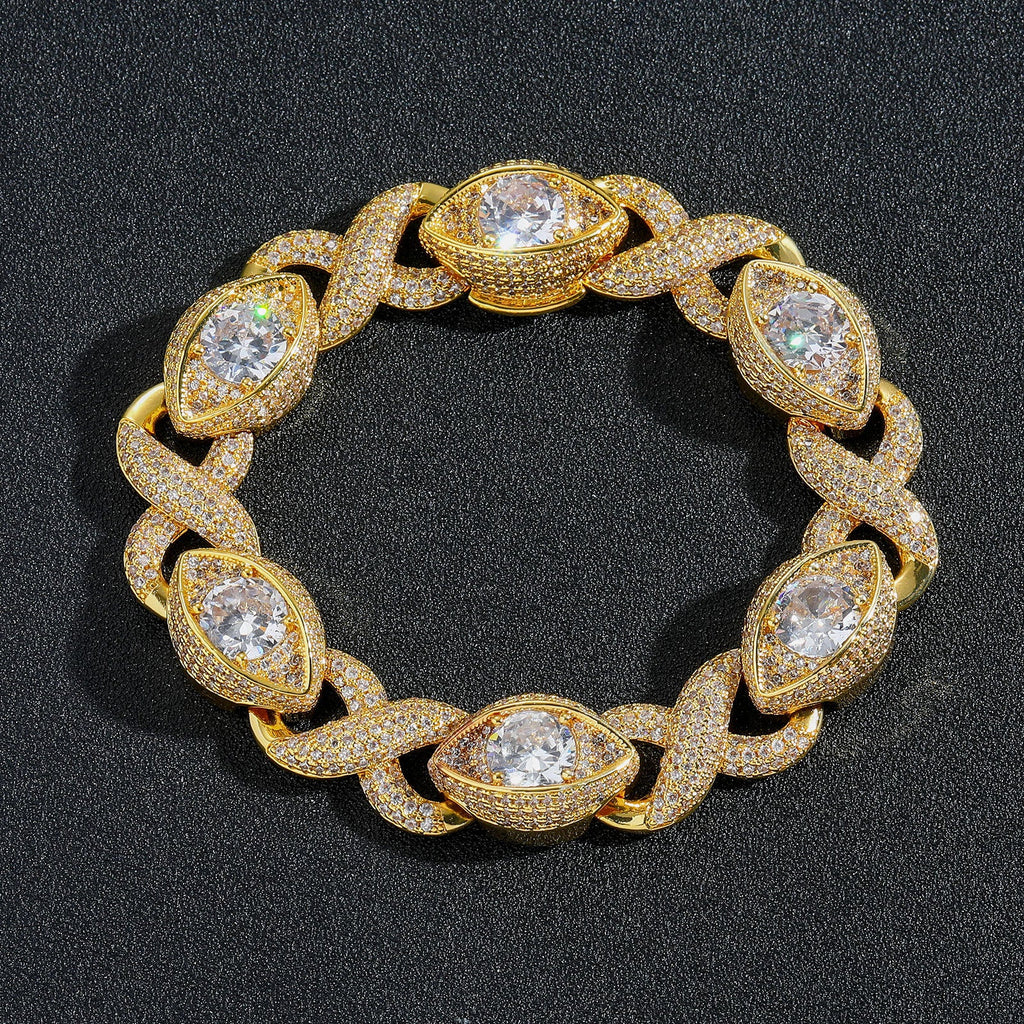 Infinity Eye Figure 8 Diamond Bracelet