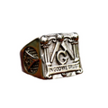 Masonic Square & Compass Stainless Steel Ring