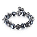 Hematite Adjustable Crystal Positive Energy Beaded Bracelet