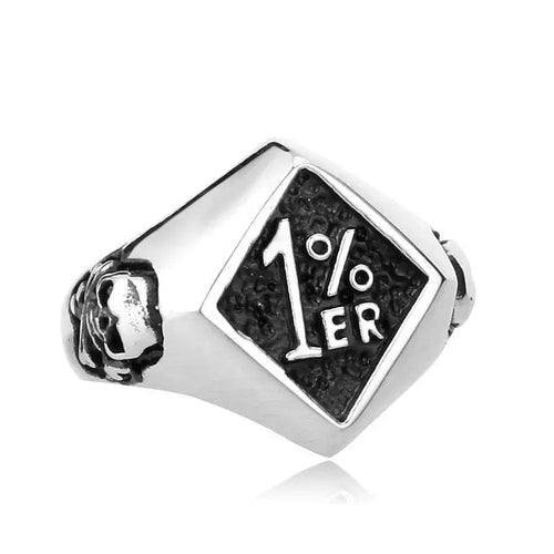 1%ER Skull Stainless Steel Ring