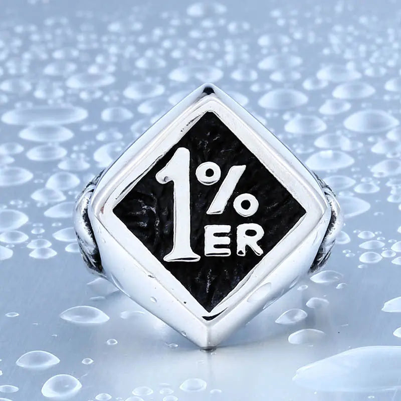 1%ER Skull Stainless Steel Ring