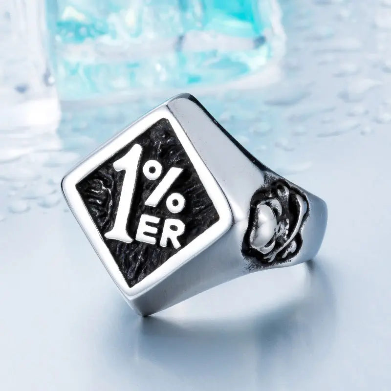 1%ER Skull Stainless Steel Ring