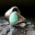 Vintage Natural Turquoise S925 Sterling Silver Ring