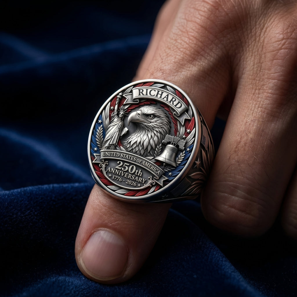 Personalized USA 250th Anniversary Commemorative Ring