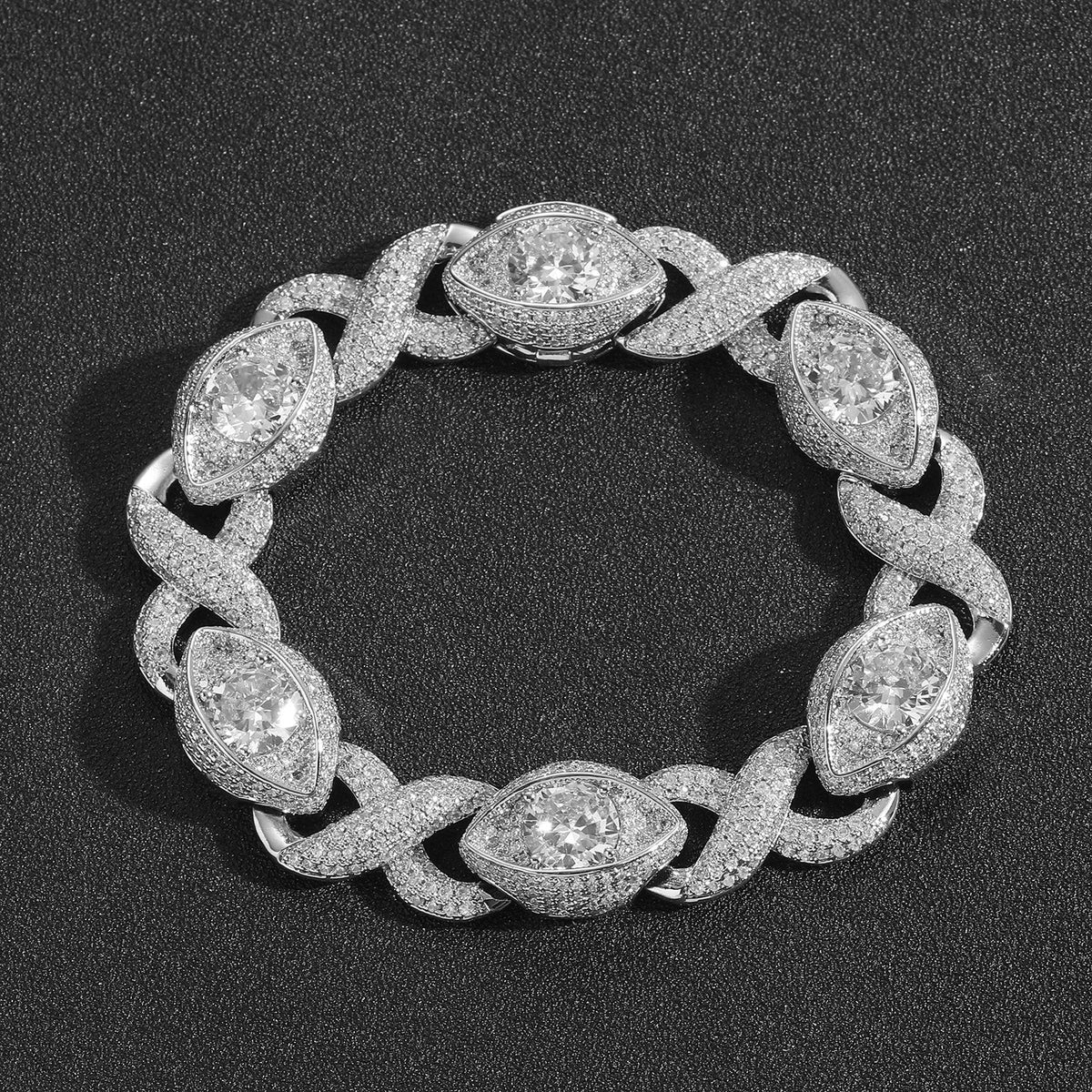 Infinity Eye Figure 8 Diamond Bracelet