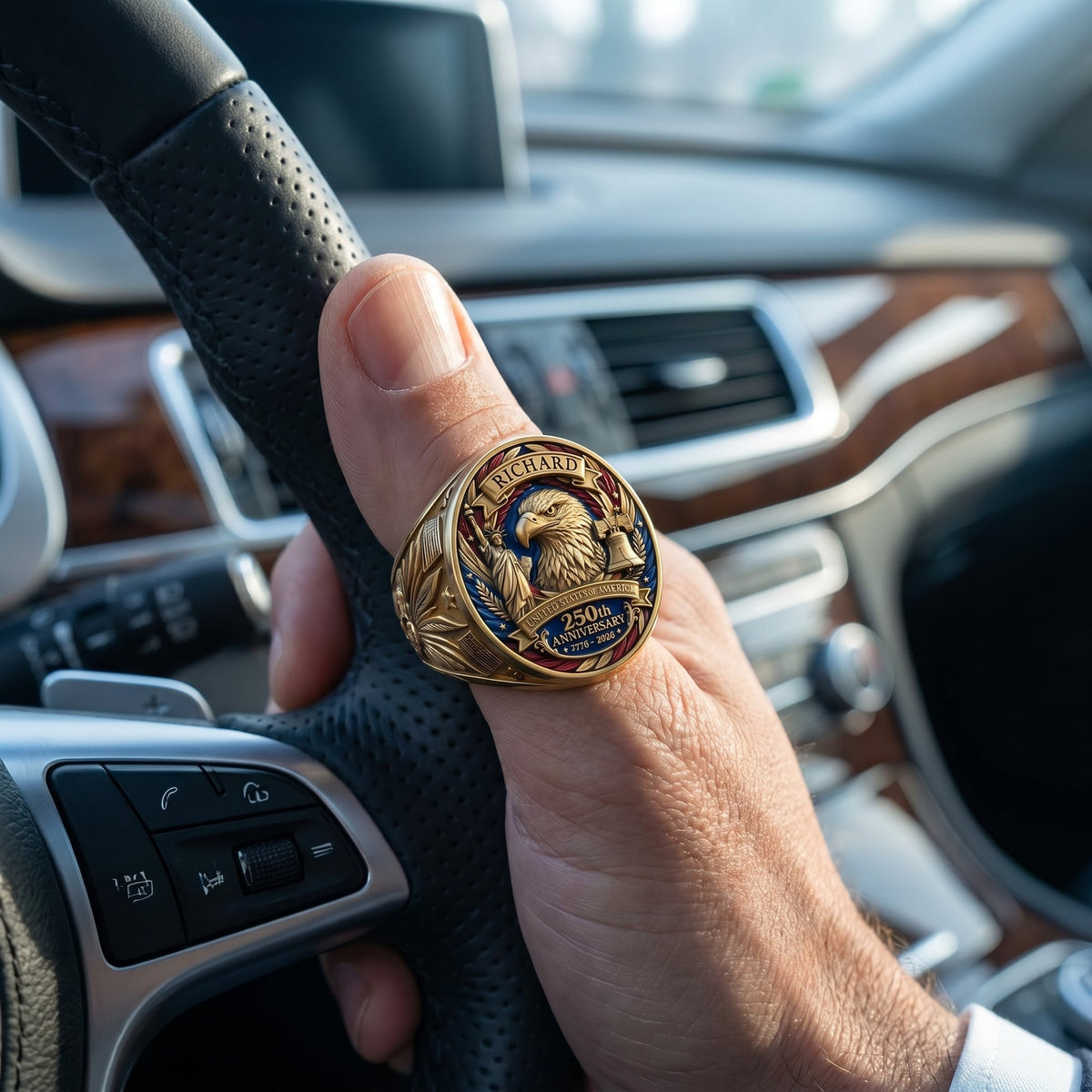 Personalized USA 250th Anniversary Commemorative Ring