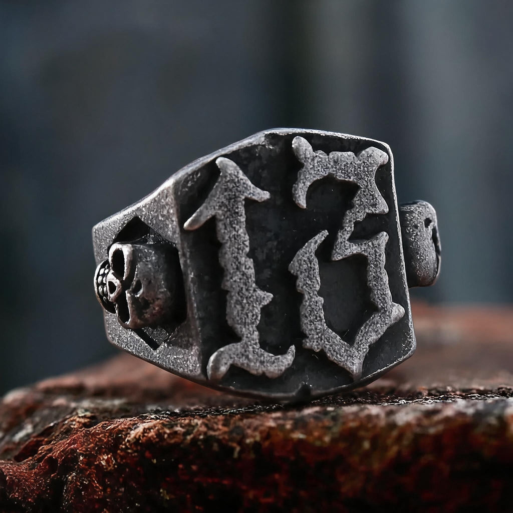 Number 13 Stainless Steel Ring