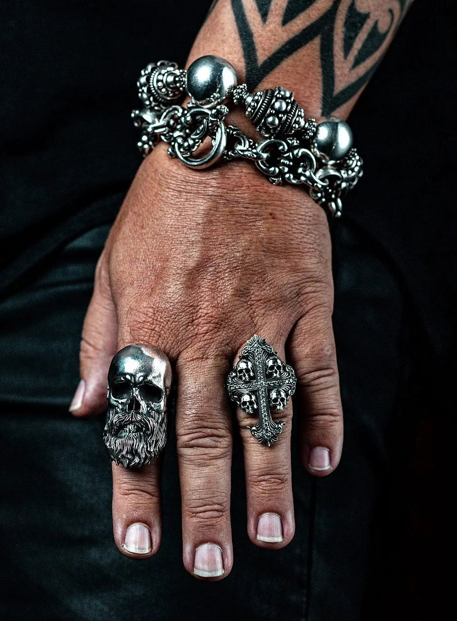 Bruderschaft Brotherhood Bearded Skull Ring