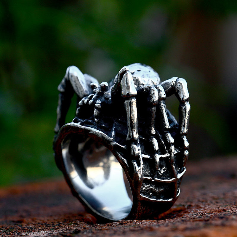 3D Spider Stainless Steel Ring