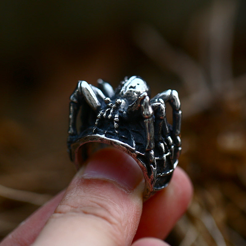 3D Spider Stainless Steel Ring
