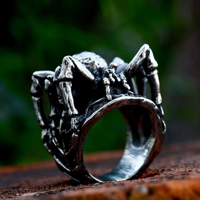 3D Spider Stainless Steel Ring