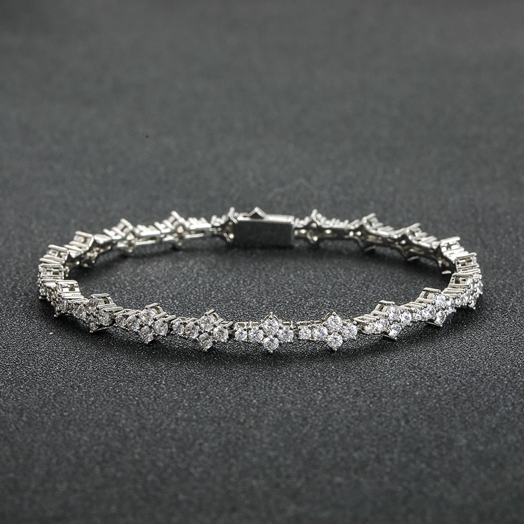 Plum Blossom Tennis Bracelet Necklace