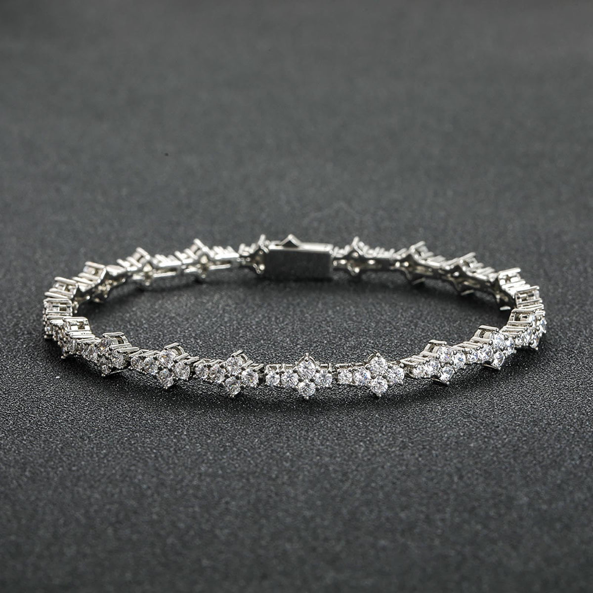 Plum Blossom Tennis Bracelet Necklace