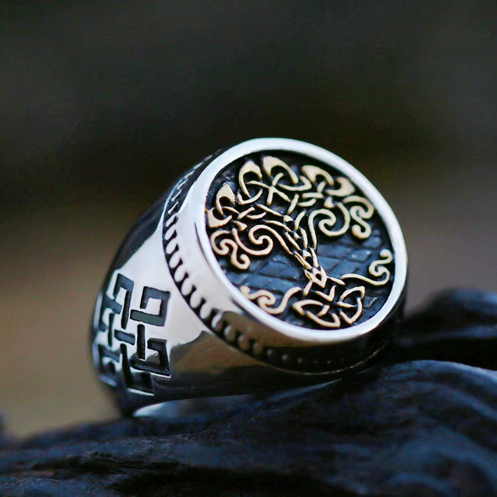 Yggdrasil Celtic Knot Stainless Steel Ring