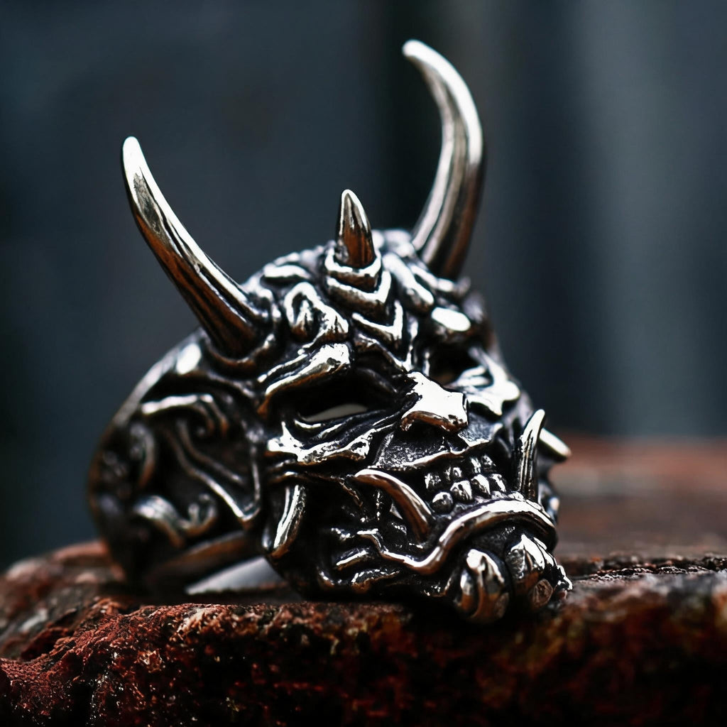 Japanese Hannya Mask Ring