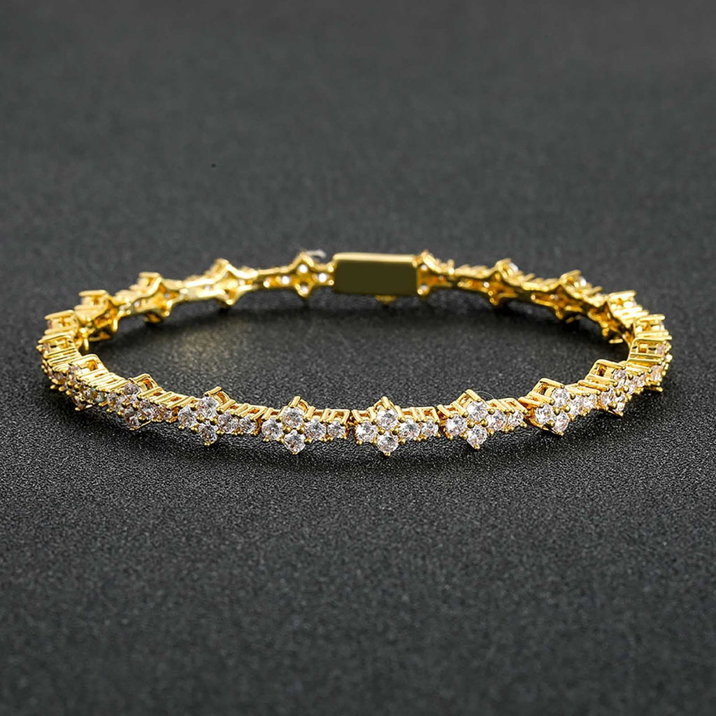 Plum Blossom Tennis Bracelet Necklace