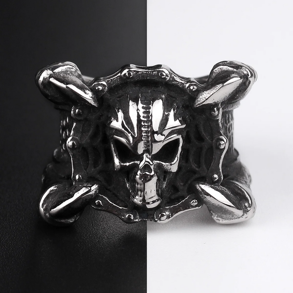 Gothic Claw Skull Stainless Steel Biker Ring