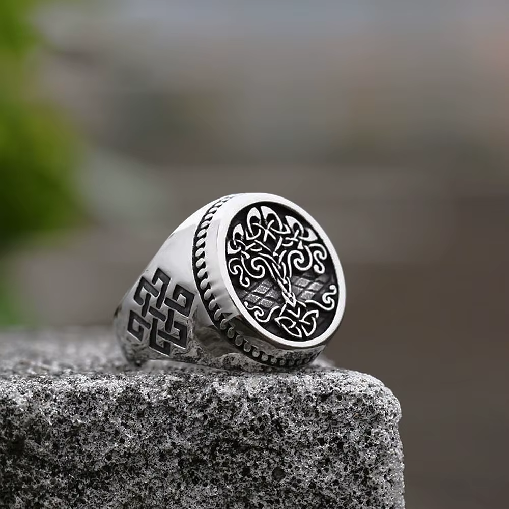 Yggdrasil Celtic Knot Stainless Steel Ring