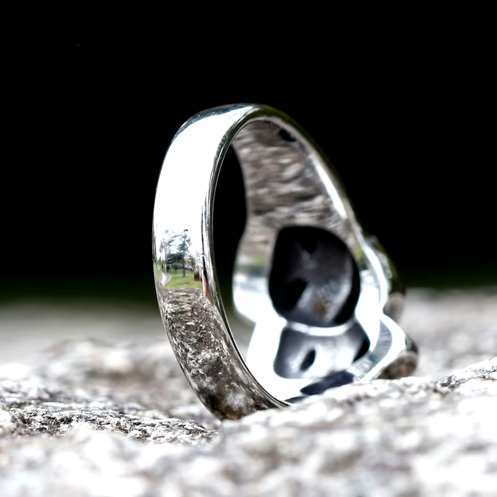 Comedy Tragedy Theater Mask Stainless Steel Ring