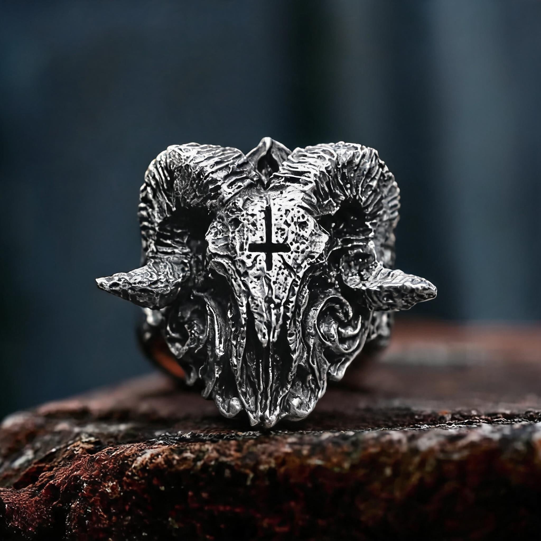 Satanic Demon Sorath Skull Ring