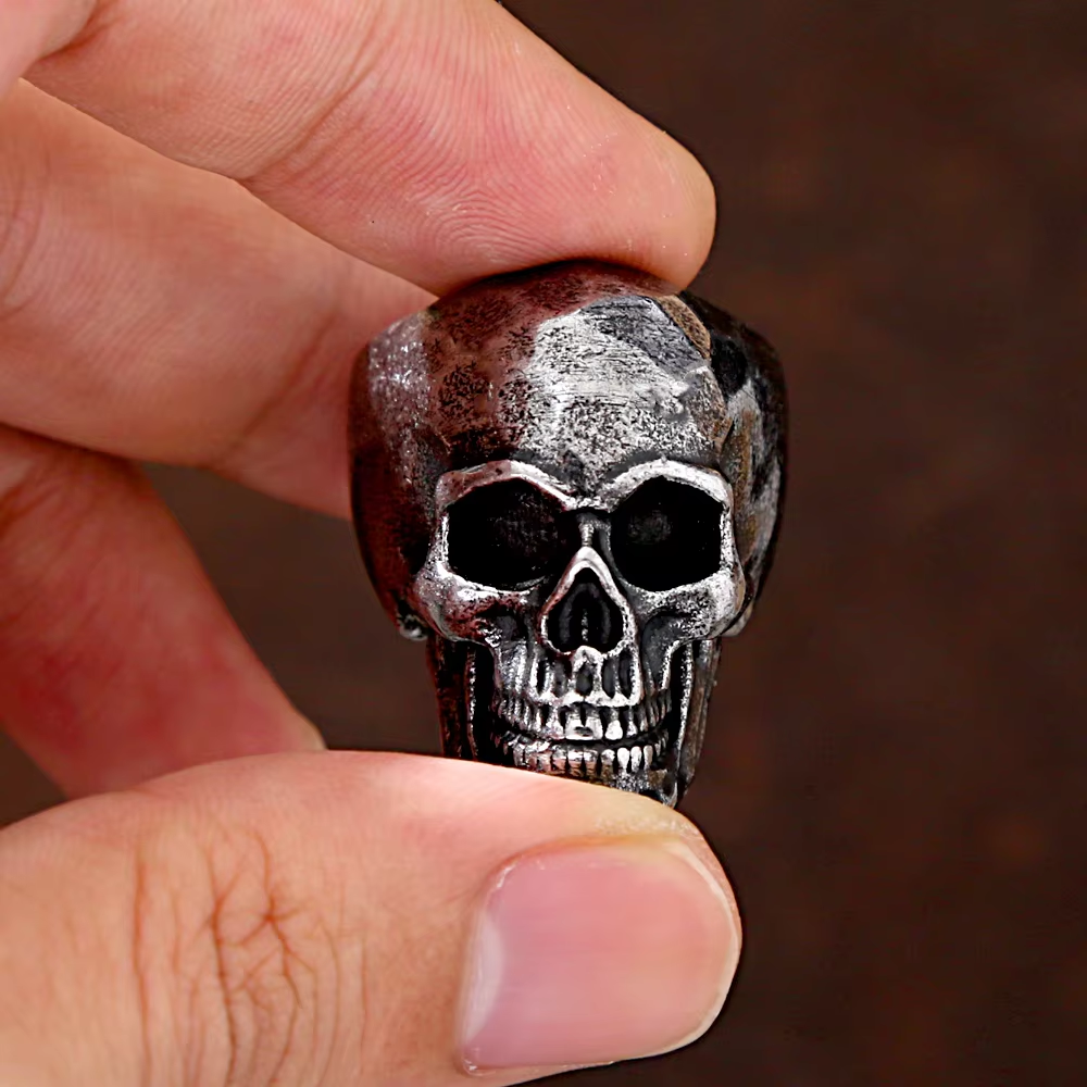 3D Anatomical Skull Gothic Statement Ring