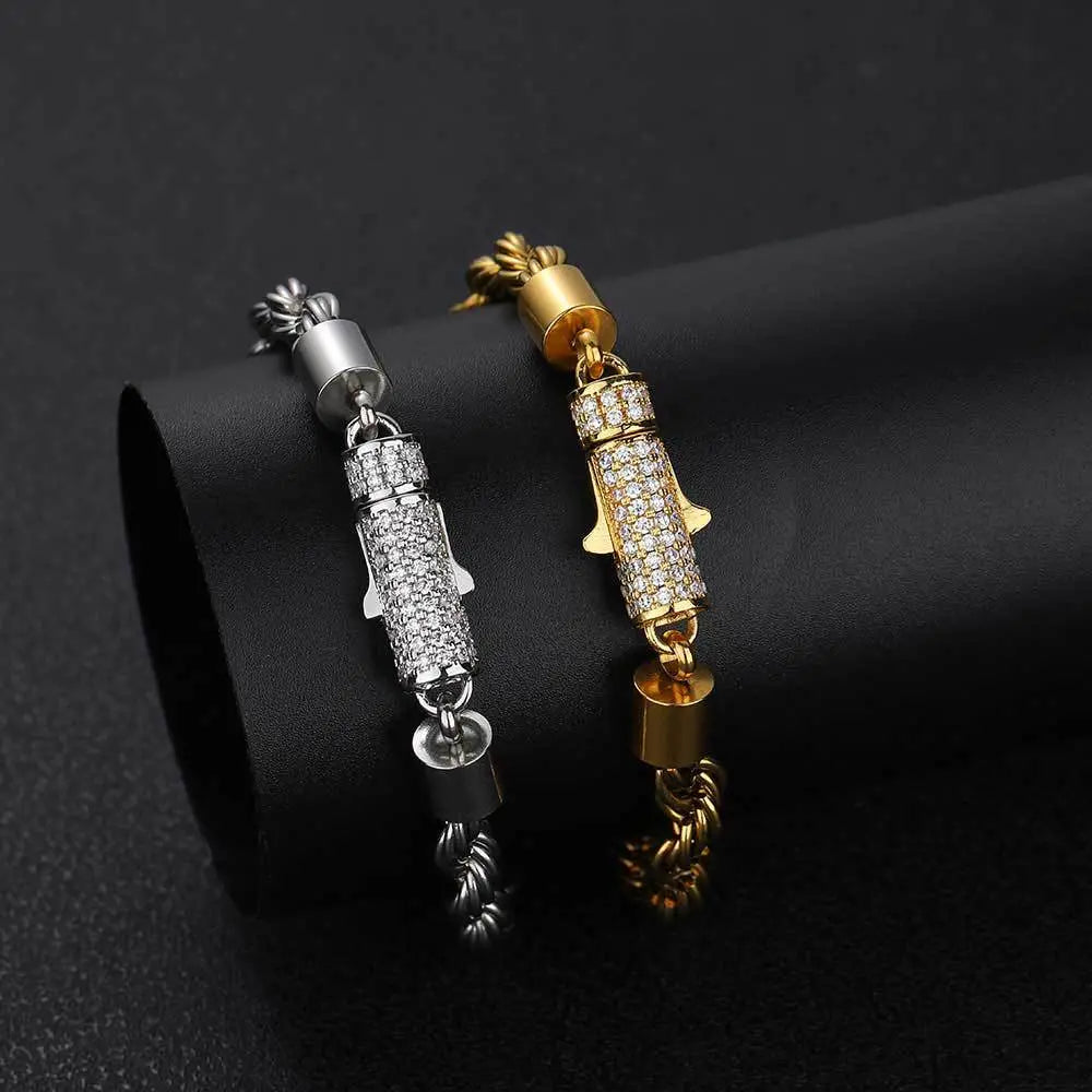 6MM Diamond Buckle Twist Rope Chain