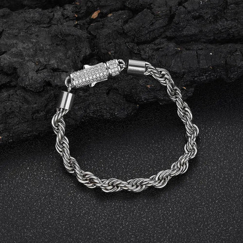 6MM Diamond Buckle Twist Rope Chain
