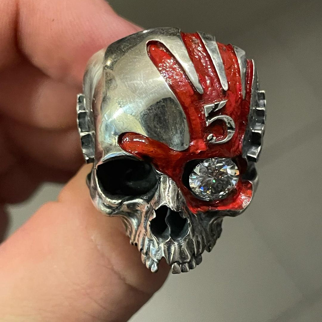 💀Five Finger Death Punch Skull Ring🎉10th Anniversary Special Offer🎉