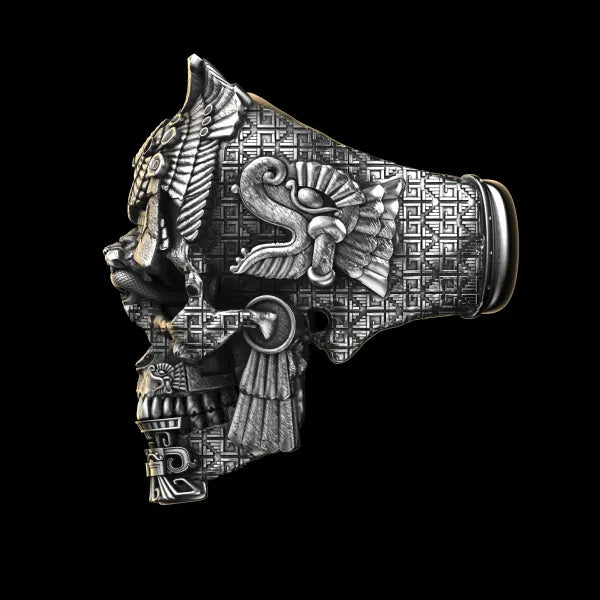 Copper Black Skull Ring